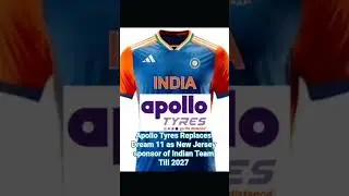 Apollo Tyres New sponsor of Indian Team jersey till 2027.#cricket#cricketlovers#indianteam#trending