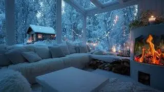 🤍 Winter Piano Calm | Elegant White Room & Snowfall | Sleep Healing Focus Relax