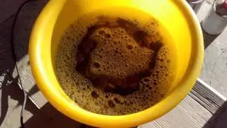 Cleaning brass with magnetic stainless pins