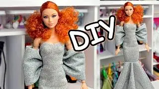 Stylish Mermaid Dress Sewing ✂️ Barbie Fashion DIY
