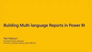 Power BI Dev Camp Session 12 Building Multi Language Reports in Power BI