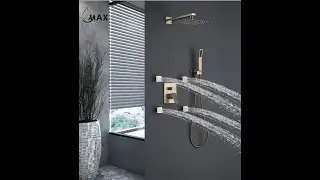 MAX Faucets | Wall Shower System Set Three Functions With 4 Body Jets