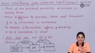 Basic Interfacing with External Input Output Devices - Microprocessor and Microcontrollers