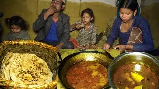 dharme brother's family enjoying food together in the village House | rural Nepal | life in village
