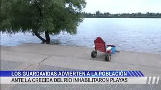 ANTE LA CRECIDA DEL R&Iacute;O INHABILITARON PLAYAS