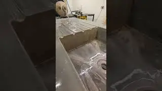 Finishing CONCRETE #kitchen worktops