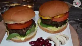 همبرجر المشروم والفاصوليا الحمراء