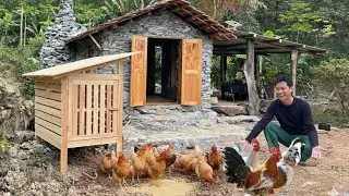 He transformed discarded roofing sheets and corrugated iron into a chicken coop in 30 minutes.
