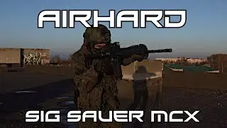 Playing airhard (not airsoft) with .177 Sig MCX.
