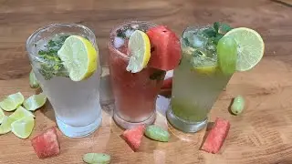 3 Way Mojito Recipe | Virgin Mojito | Water Melon Mojito | Grape Mojito | Summer Cooler Drink Recipe