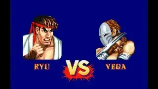 Street Fighter II Turbo Hyper Fighting - Ryu vs. Vega - Hardest Setting