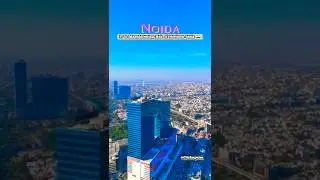 Noida City - Noida City Drone View | Noida Skyline Night View #shorts #noida #skyline #cityview