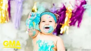 Baby has her cake and eats it too in this hilarious cake-smash photo shoot l GMA Digital