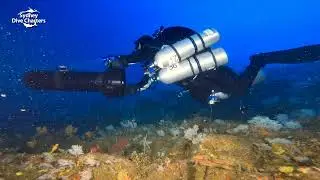 Technical Divers Exploring Sydney Offshore Peak Reef Wall in Extreme Boat Dive