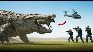 Fearless Rescue Team Fights GIANT Crocodile To Save Innocent Sheeps