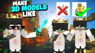 🥰MINECRAFT CHARACTER MODLING ❌WITHOUT USING PRISMA 3D #minecraft #charactermodeling #youtuber