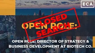 Open Role: Director of Strategy & Business Development at Biotech Co.