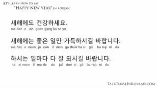 How to wish a Happy New Year in Korean by TalkToMeInKorean.com