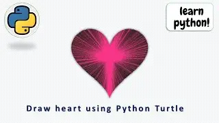 Draw a Heart Shape with Python's Turtle Module💗😊