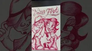 Draw a love drawing with me! pt.2 #loveart #chicanoart #drawing #art #chicanos #artist