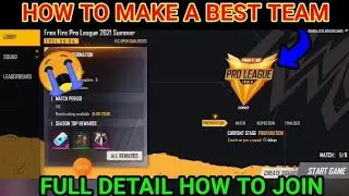FREE FIRE NEW EVENT || HOW TO  MAKE FREE FIRE PRO LEAGUE TOURNAMENT TEAM || NEW PRO LEAGUE EVENT
