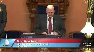 Sen. Horn delivers the invocation to open Michigan Senate session