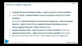 BigFix Upgrade Checklist (SQL)