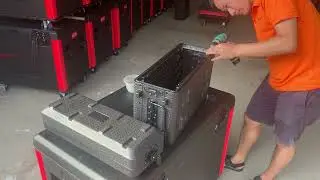 2U Rack case assemble detachable Plastic HDPE Rack flight cases