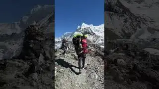 Chukung to island peak Base camp with carrying #nepal#mountains#travel#nature#newvideo 🏔️🥰🇳🇵❤️
