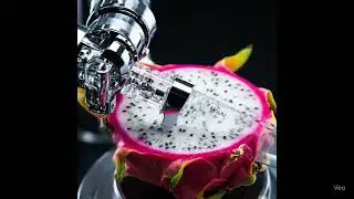 Futuristic Dragon Fruit Cutting ASMR | AI Robot Slices in Neon Glow 🍉🤖✨#shorts