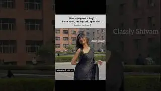 Black Saree, Red Lipstick, Open Hair 😂💖😘 #blacksaree #instareels #love #shortvideo