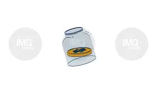 Shaking jar with coin rattling 2D object doodle animation