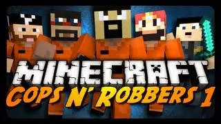 Minecraft Mini-Game: COPS N' ROBBERS! w/ AntVenom & Friends!