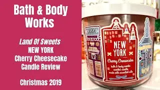 Bath & Body Works Land Of Sweets New York Cherry Cheesecake Candle Review