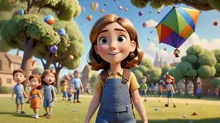 Six Rainbow Kites Fly So High | Colorful Kite Song for Kids | Nursery Rhymes and Preschool Learning
