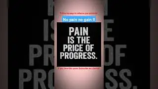 Pain is the price of progress !! #shorts #motivationwithcr #motivation #pain #progress