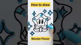 How to draw Wonder Flower  #shorts #drawings #howtodraw #supermario #new #supermariowonder #drawing