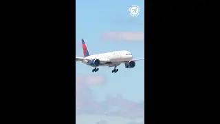 Delta Boeing 777 CARGO flight lands at O'Hare | The Curious Spotter #Shorts
