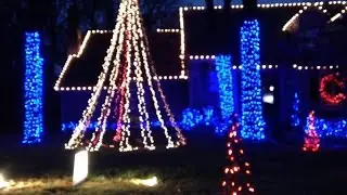 Christmas holiday lights display in south Tulsa