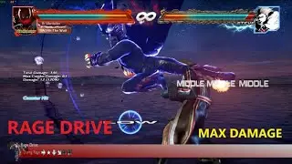 Devil JIN  Rage Drive MAX Damage Combos