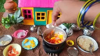Miniature Noodles Recipe | Mini Egg Masala Noodles Cooking  | MK MINI KITCHEN