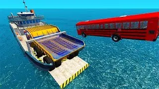 Epic High Speed Car Jumps #6 BeamNG drive