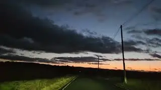 Winter sunset in Scottish countryside 