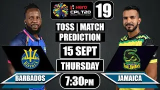 Jamaica Tallawahs vs Trinbago Knight Riders , cpl 19th match prediction , jt vs br dream 11 , 15sept
