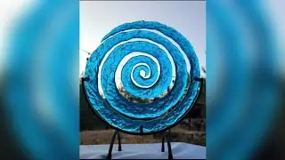 Making Cremation Ashes in Glass Spiral of Life Memorial for Daniel #art