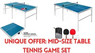 GoSports Table Tennis Set - Portable Indoor/Outdoor Game with Net, 2 Paddles, and 4 Balls