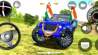 Modified Mahindra Thar Mcqueen | Race with Cars - Thar vs Truck #8 - Indian Cars Simulator 3D
