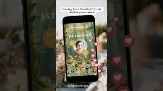 Custom Woodland Forest Friends Birthday Invitation with Photo, Cute Woodland Animals Boys Party