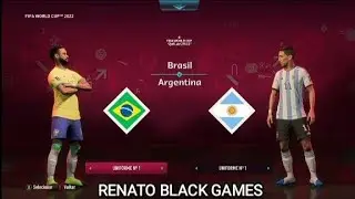 EA FC 23 - Brazil vs Argentina | Final world Cup 2022 - PS4 |Renato Black Games