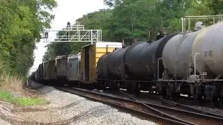 Norfolk Southern Train With a smoky Coil car.